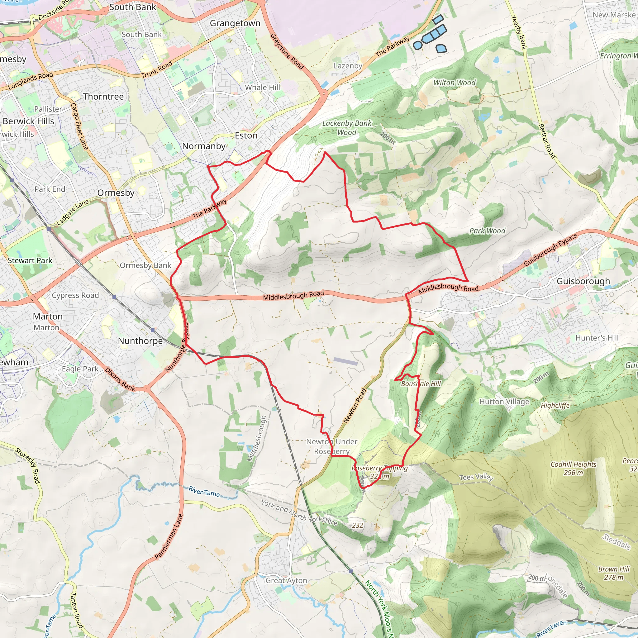 Lackenby and Pinchinthorpe Loop mobile static map