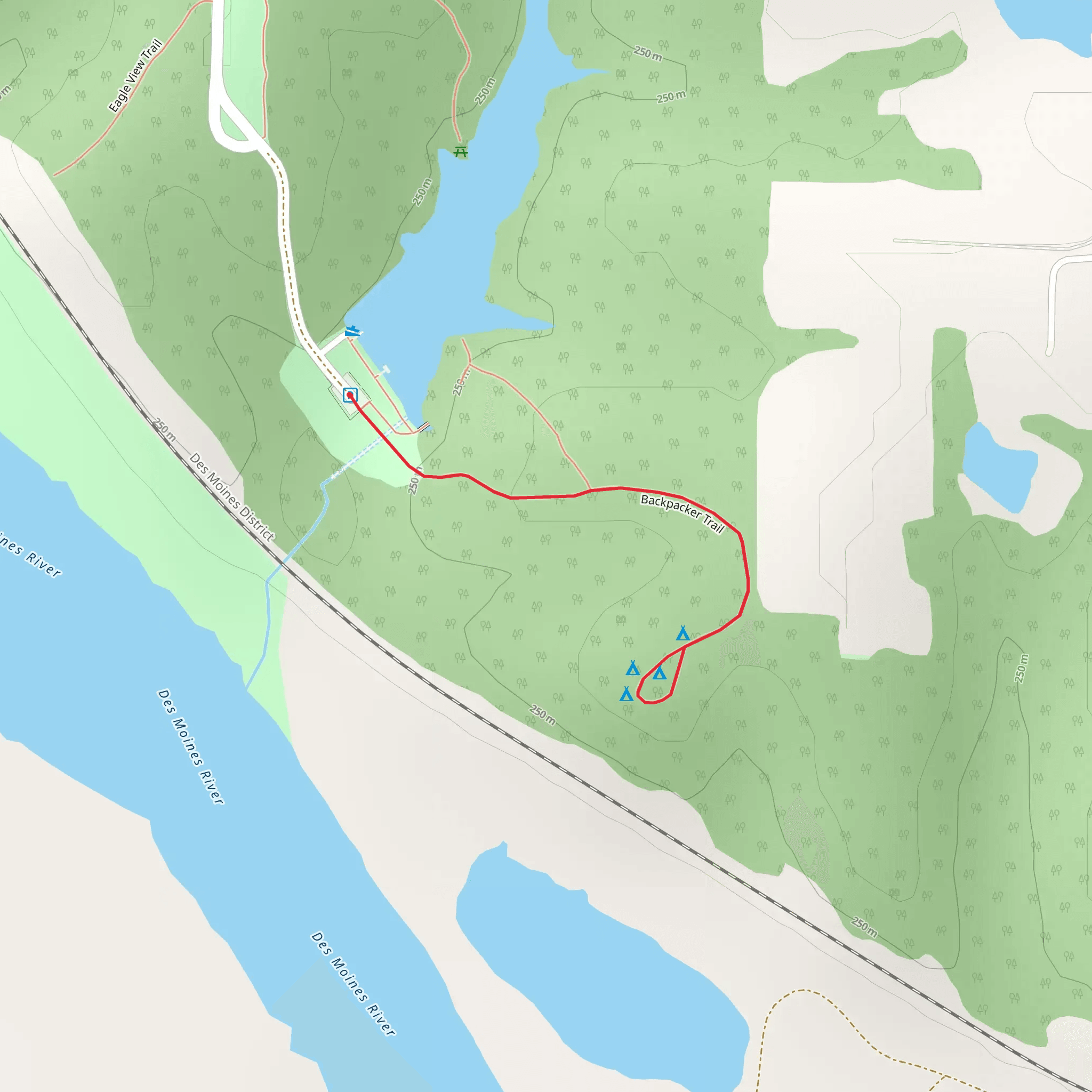 Backpacker Trail mobile static map