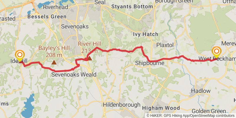 Coast to Coast - Southern England stage 18 Map