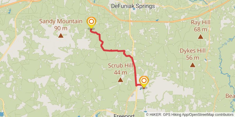 Florida National Scenic Trail stage 10 Map