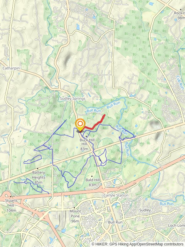 Matthews Hill Out and Back mobile static map