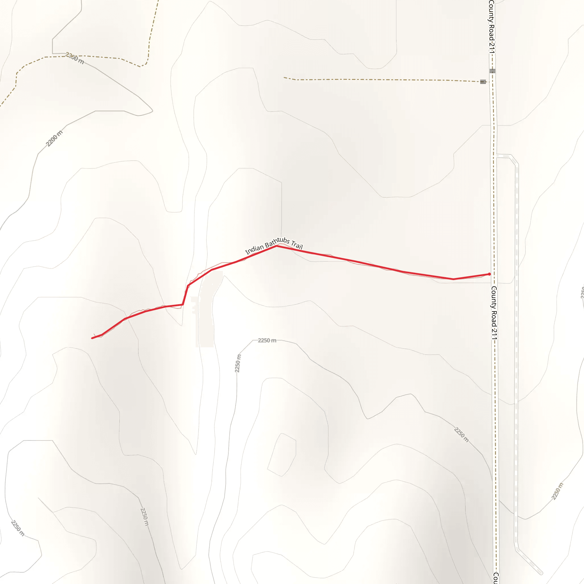 Indian Bathtubs Trail mobile static map