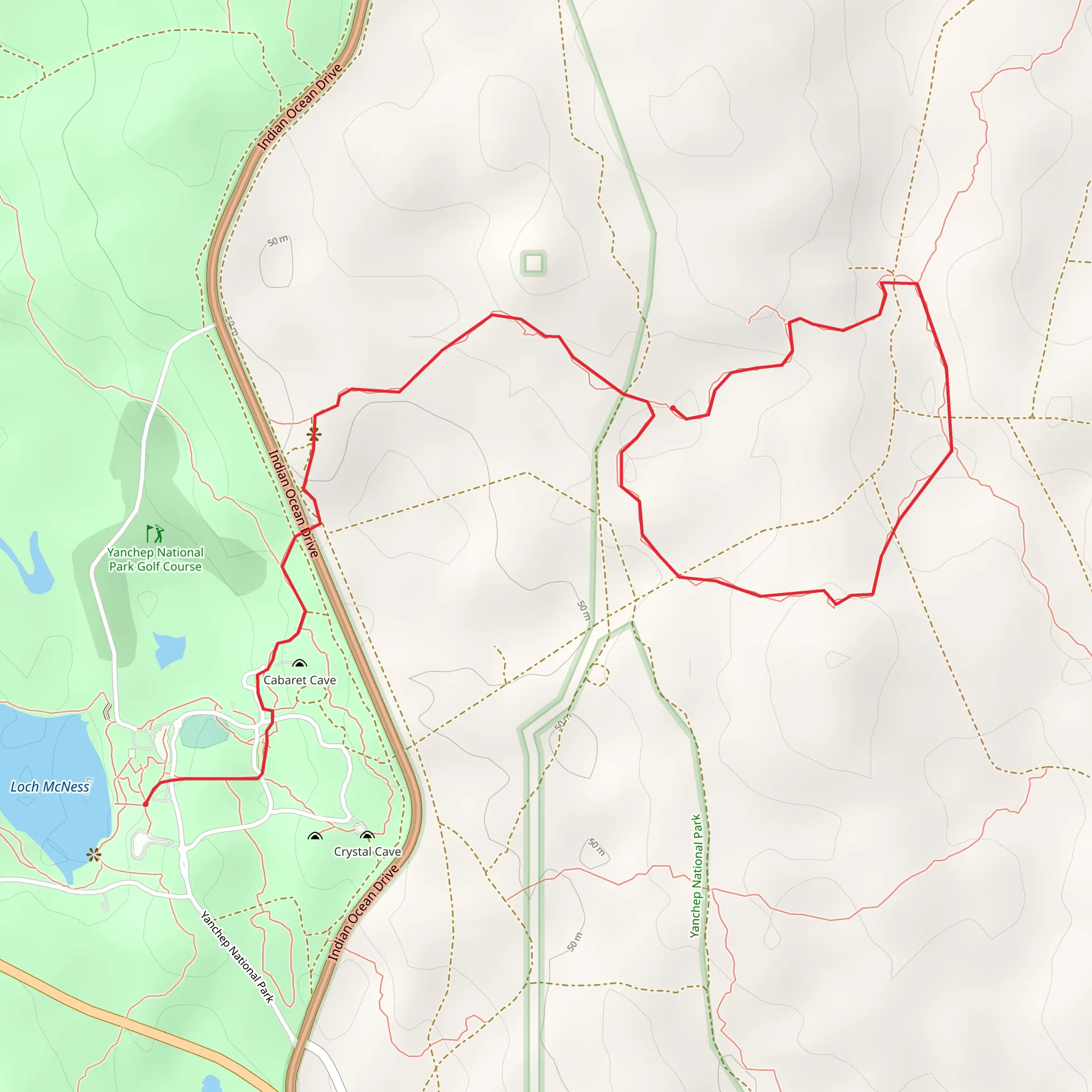 Yanchep Rose Trail mobile static map
