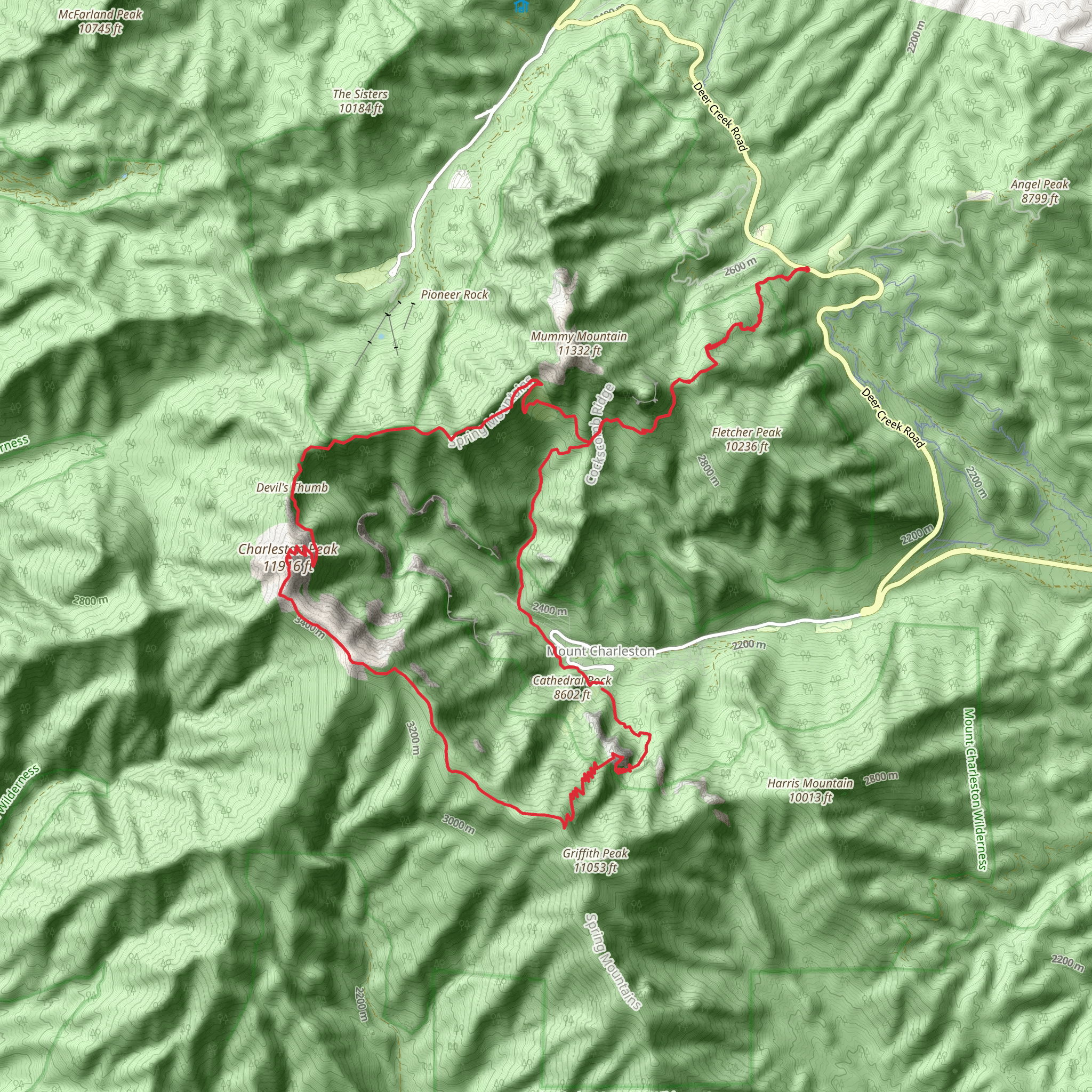 North and South Loop Trail mobile static map