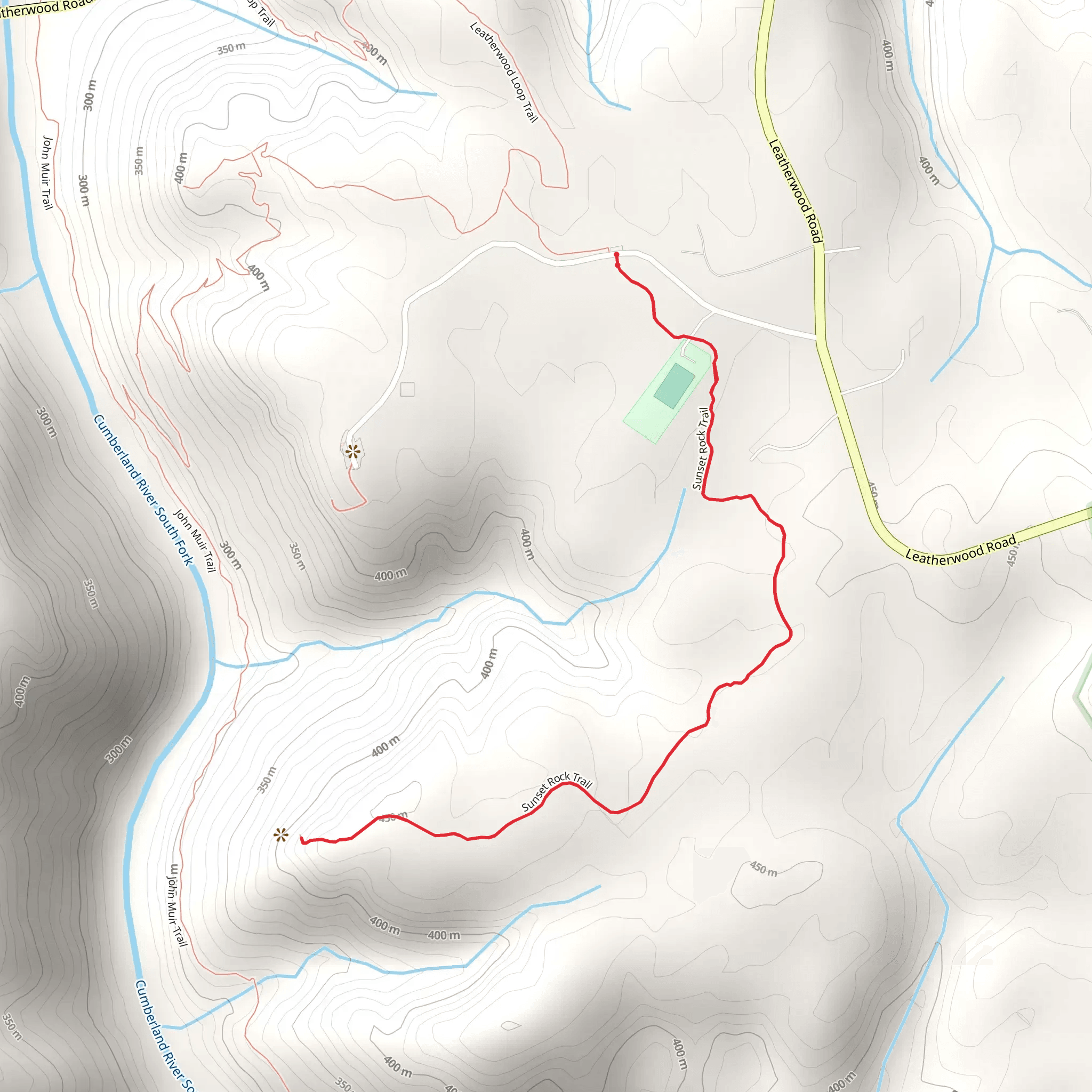 Sunset Rock Trail mobile static map
