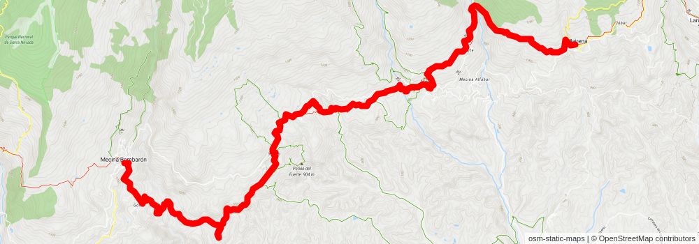 GR 7 - Andalucia stage 26 Map