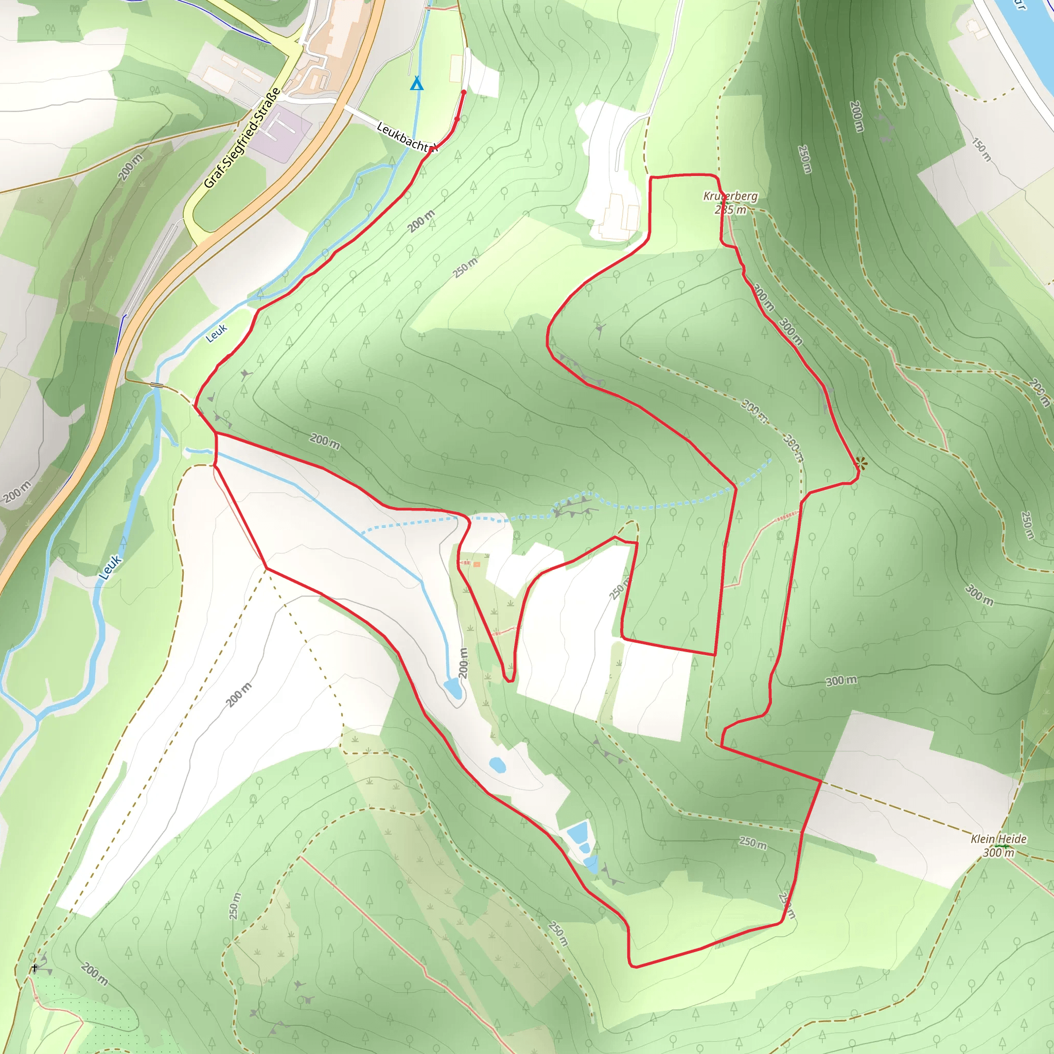 Kruterberg and Blick auf die Saarburg Loop mobile static map