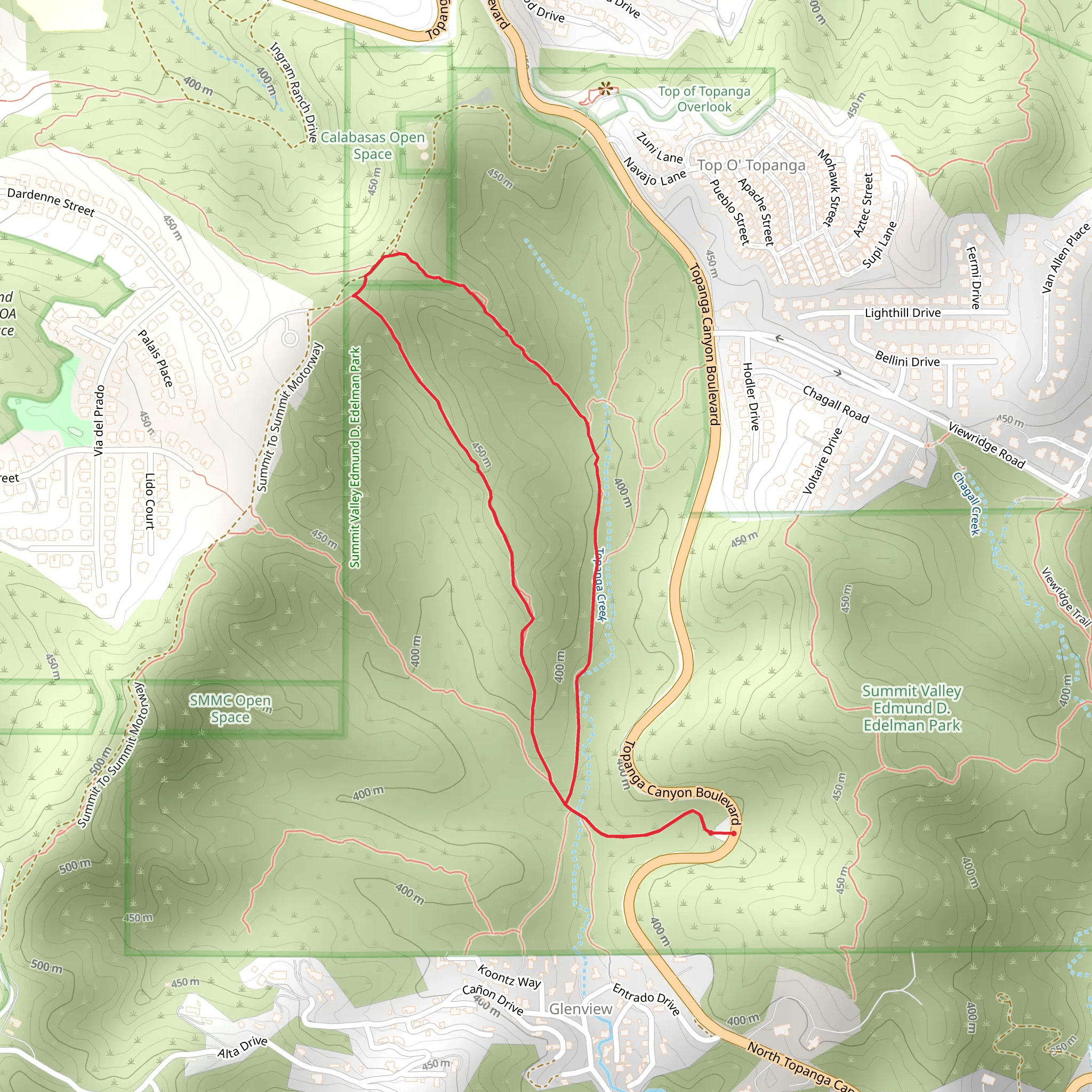 Ed Edelman North Loop Trail mobile static map