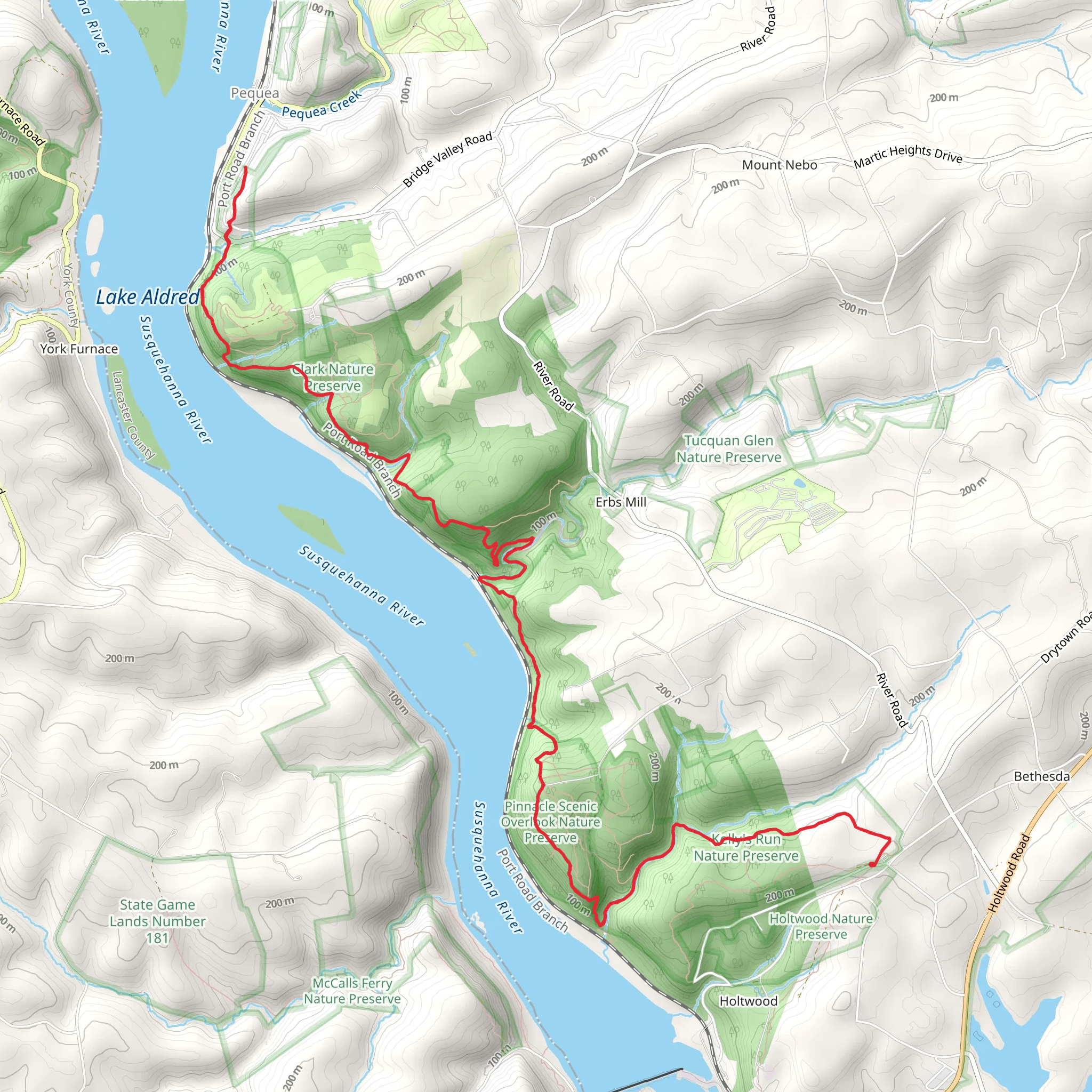 Susquehanna River via Conestoga Trail mobile static map