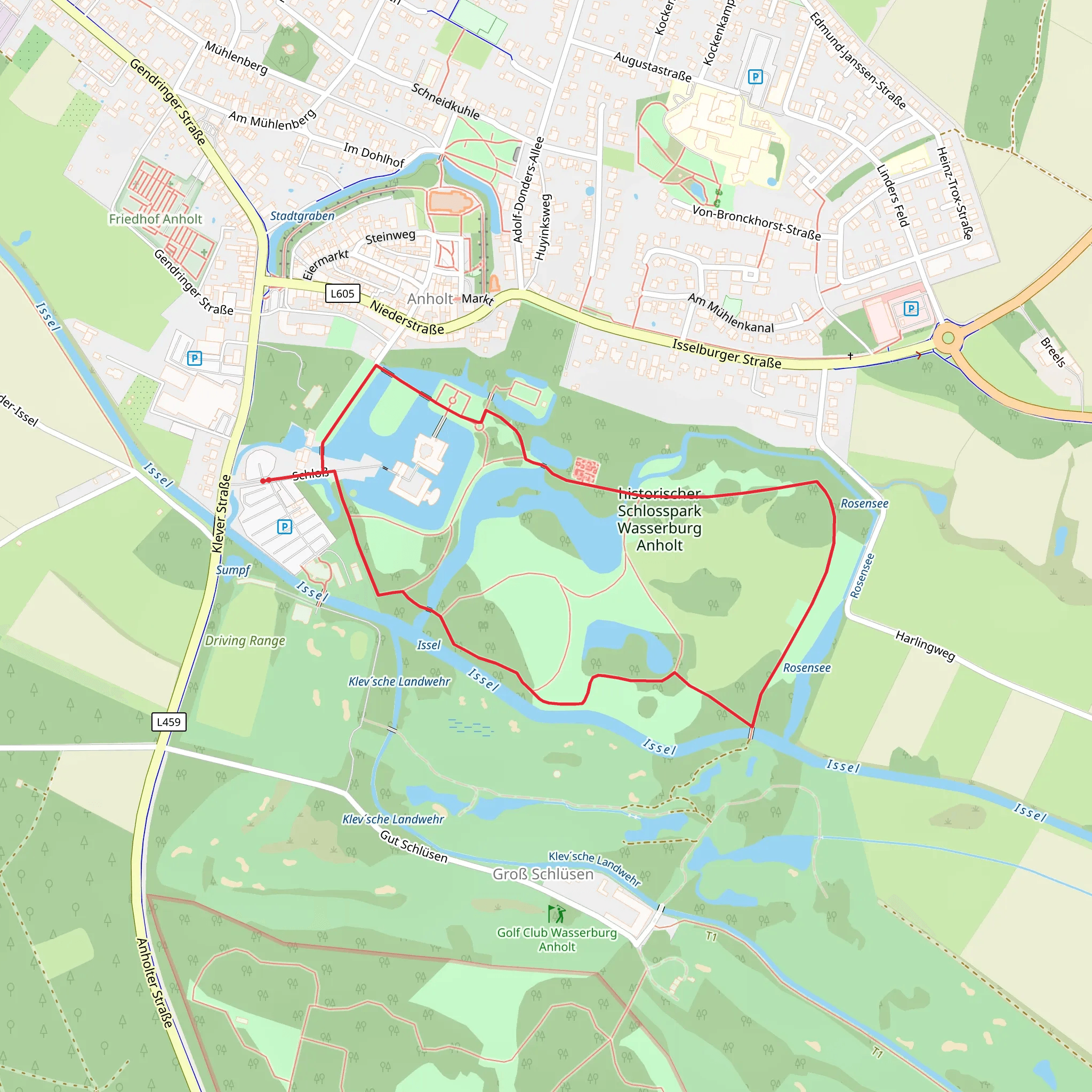 Wasserburg Anholt Loop mobile static map