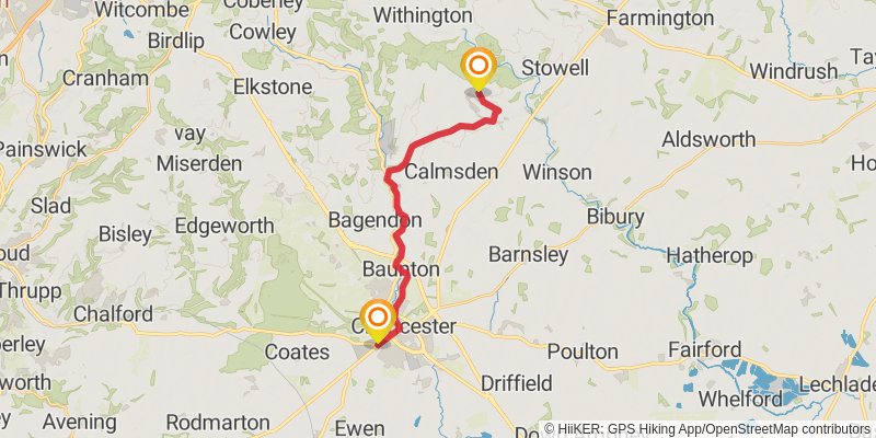 Monarch's Way stage 18 Map