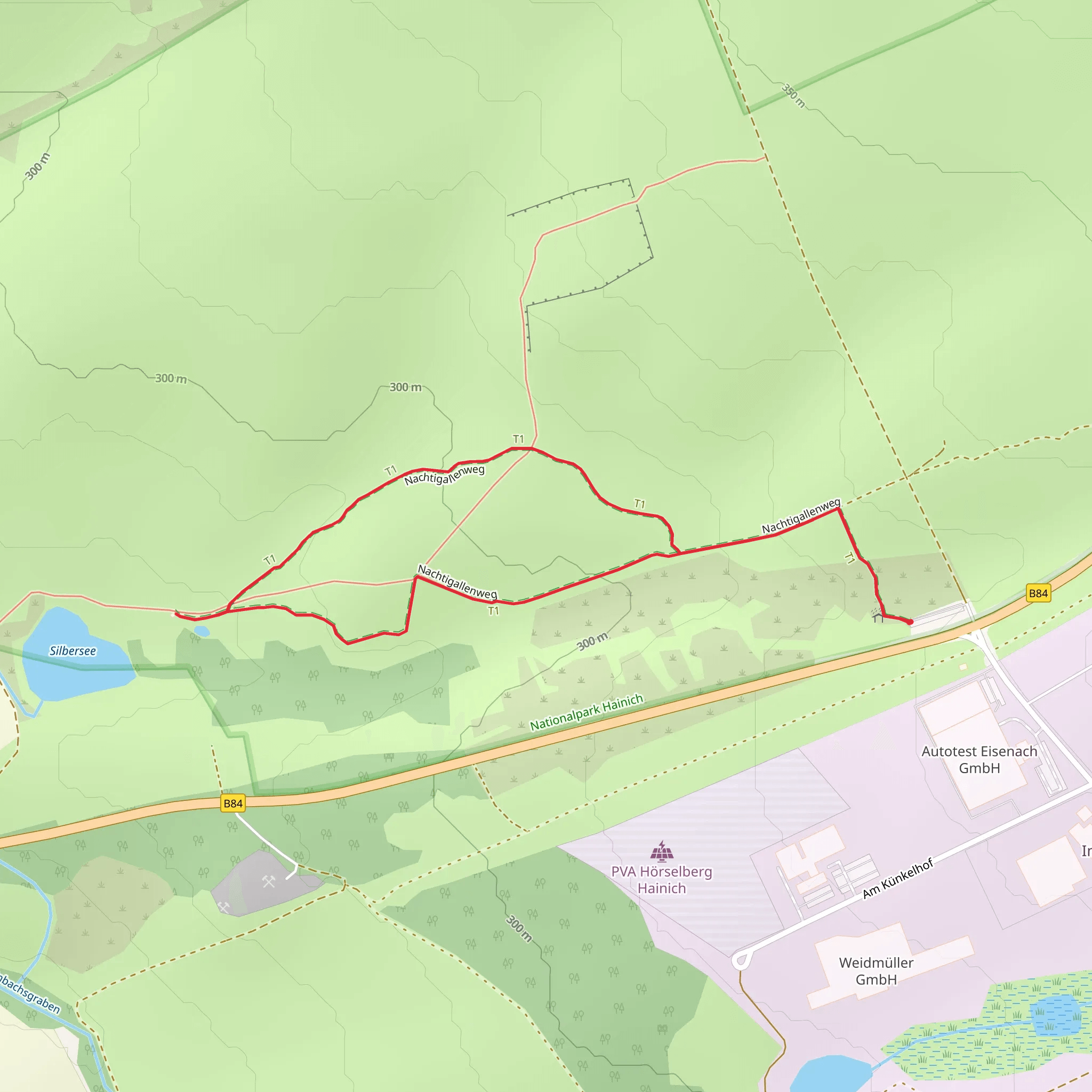 Nachtigallenweg Loop mobile static map