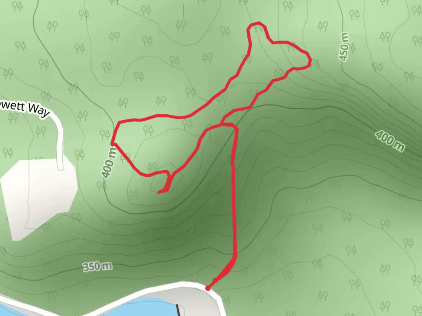 An image depicting the trail Howard Pond Loop and its surrounding area.
