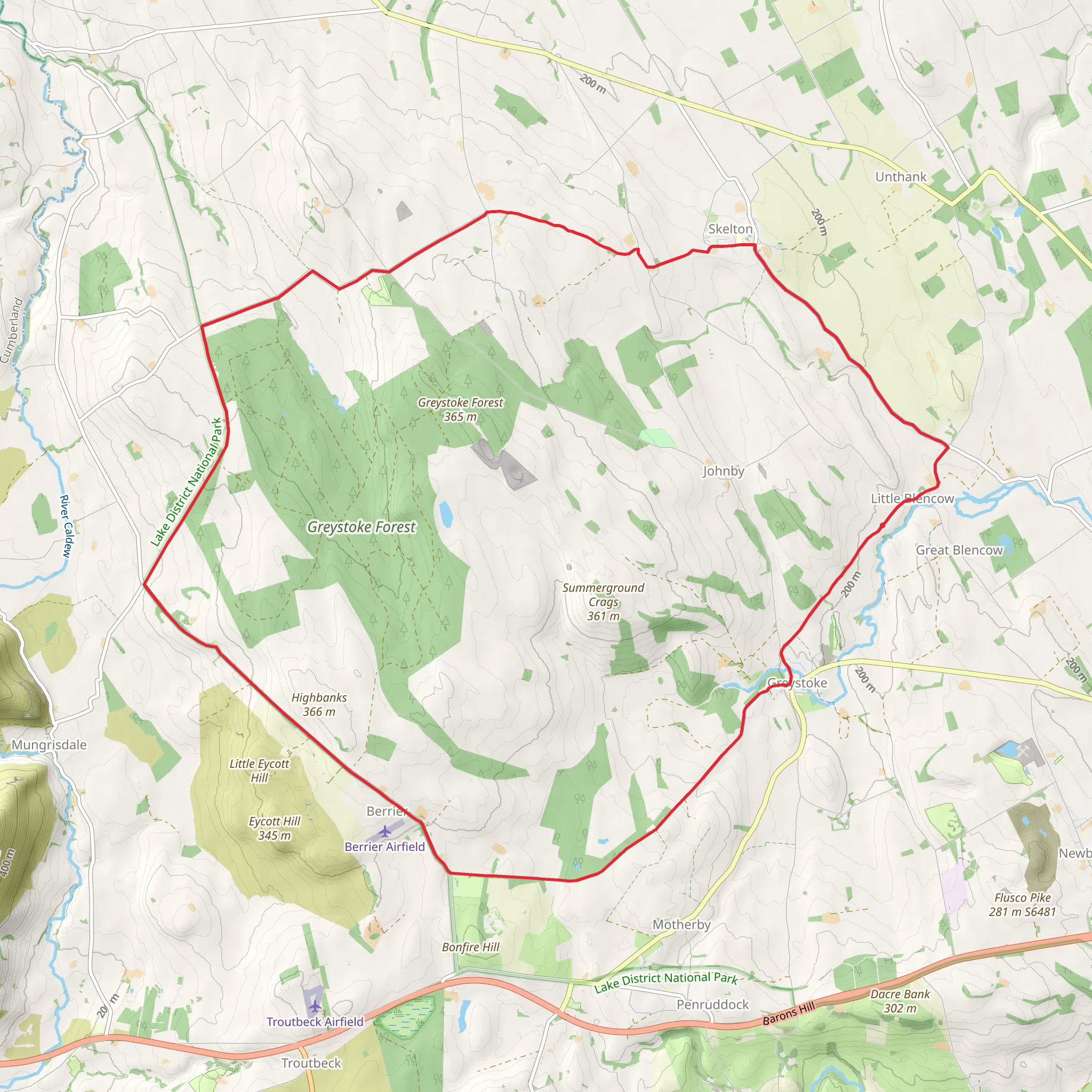 Little Blencow, Ellonby and Berrier Loop mobile static map