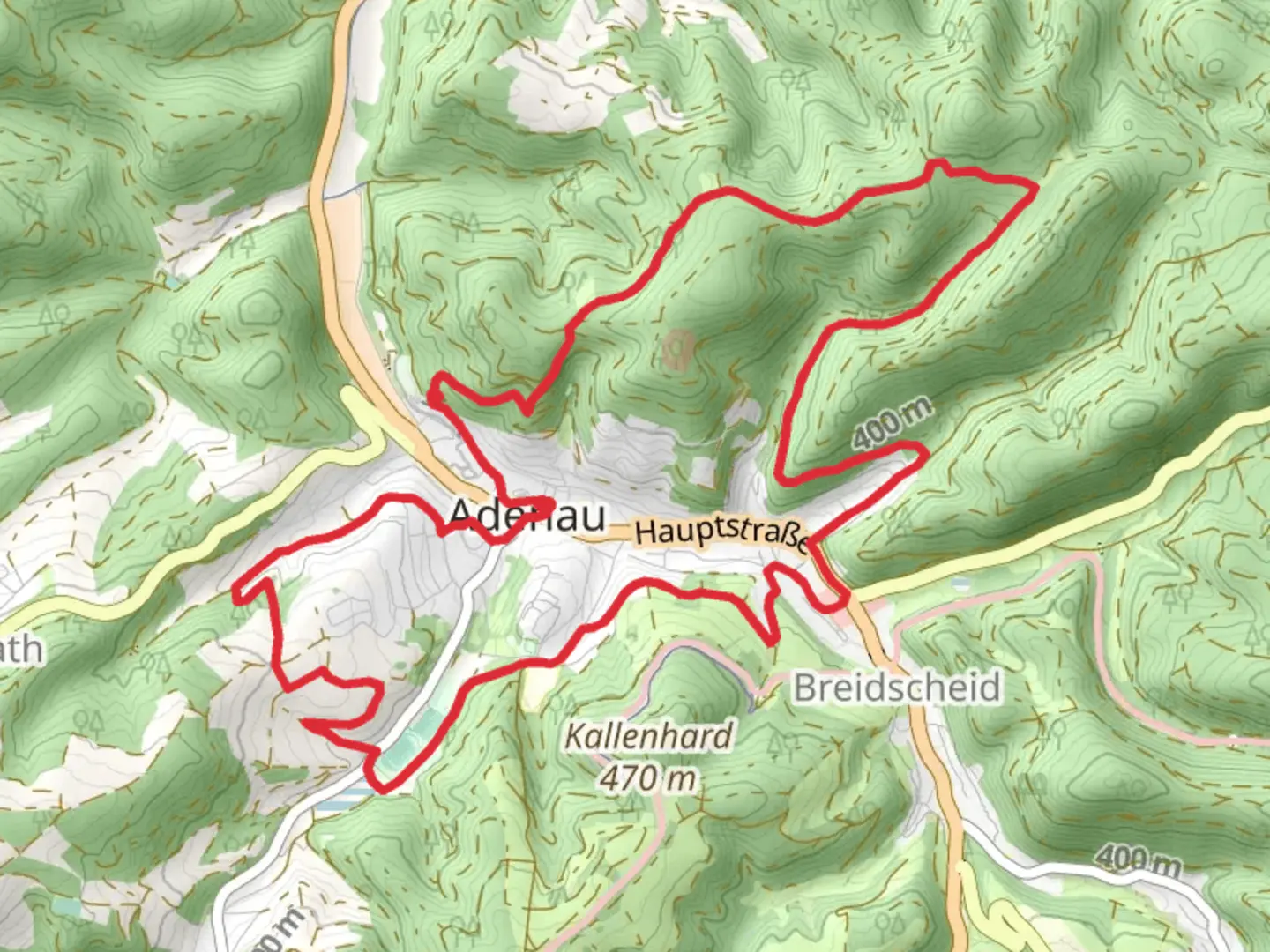 An image depicting the trail Bedarfs-Regenrückhaltebecken Wimbach via Rhein Venn Weg and its surrounding area.
