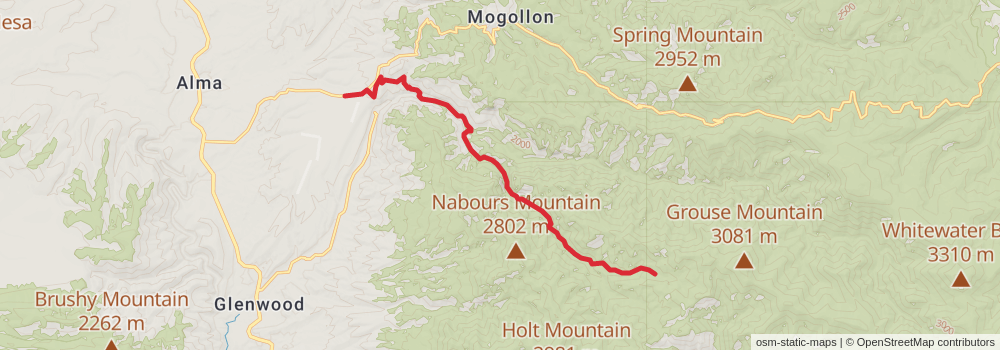 Grand Enchantment Trail stage 33 Map