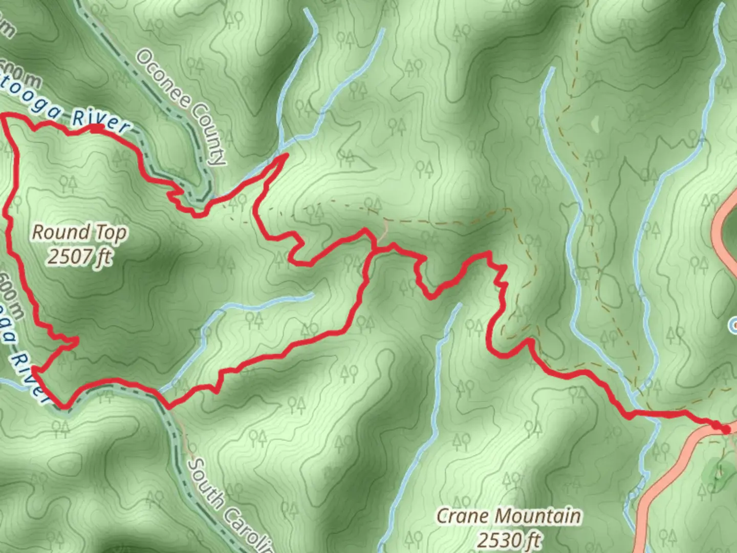 An image depicting the trail Big Bend, Foothills and Crack in the Rock Loop Trail and its surrounding area.