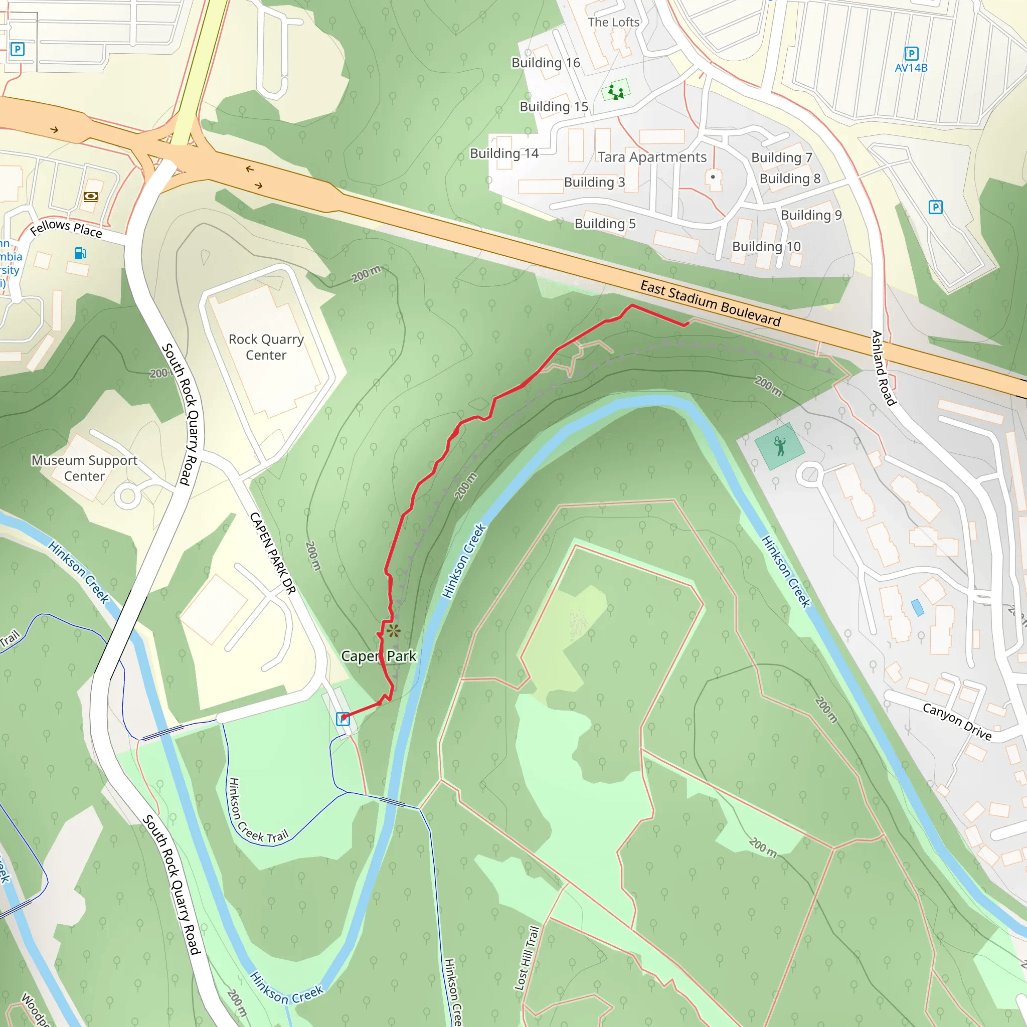 Capen Park Walk mobile static map