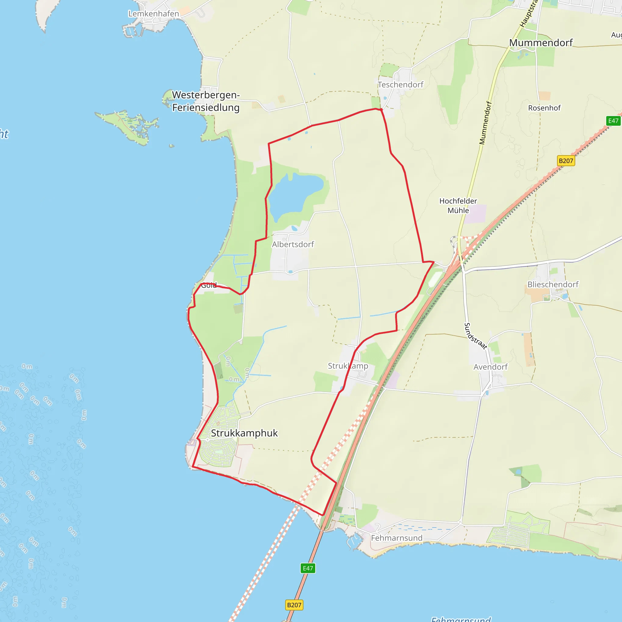 Albertsdorf and Strukkamp Loop mobile static map
