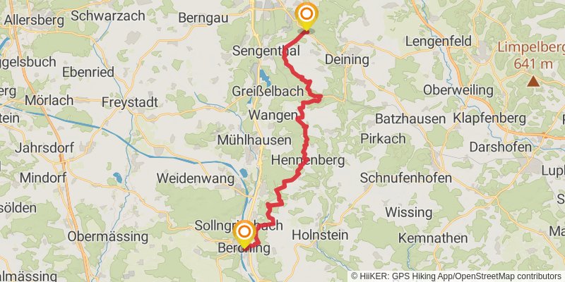 Frankenweg stage 20 Map