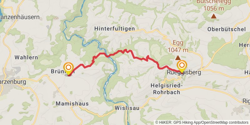 Camino Müstair-Geneva via Interlaken alt 9 Map