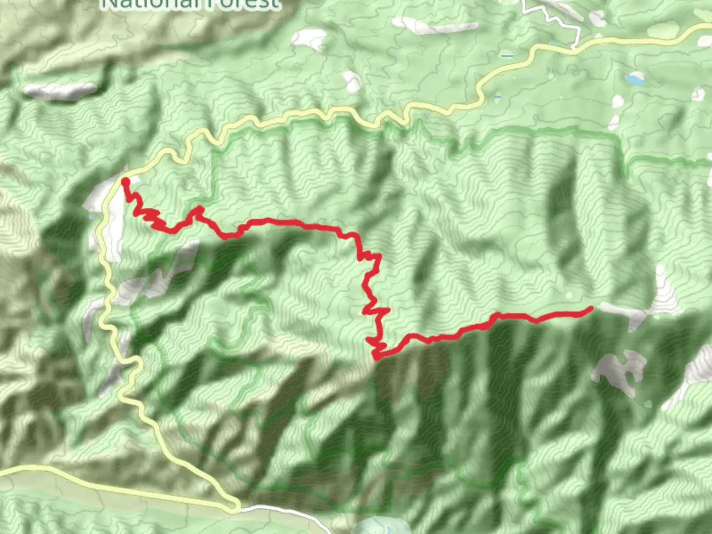 An image depicting the trail Anderson Peak via San Bernardino Peak Trail and its surrounding area.