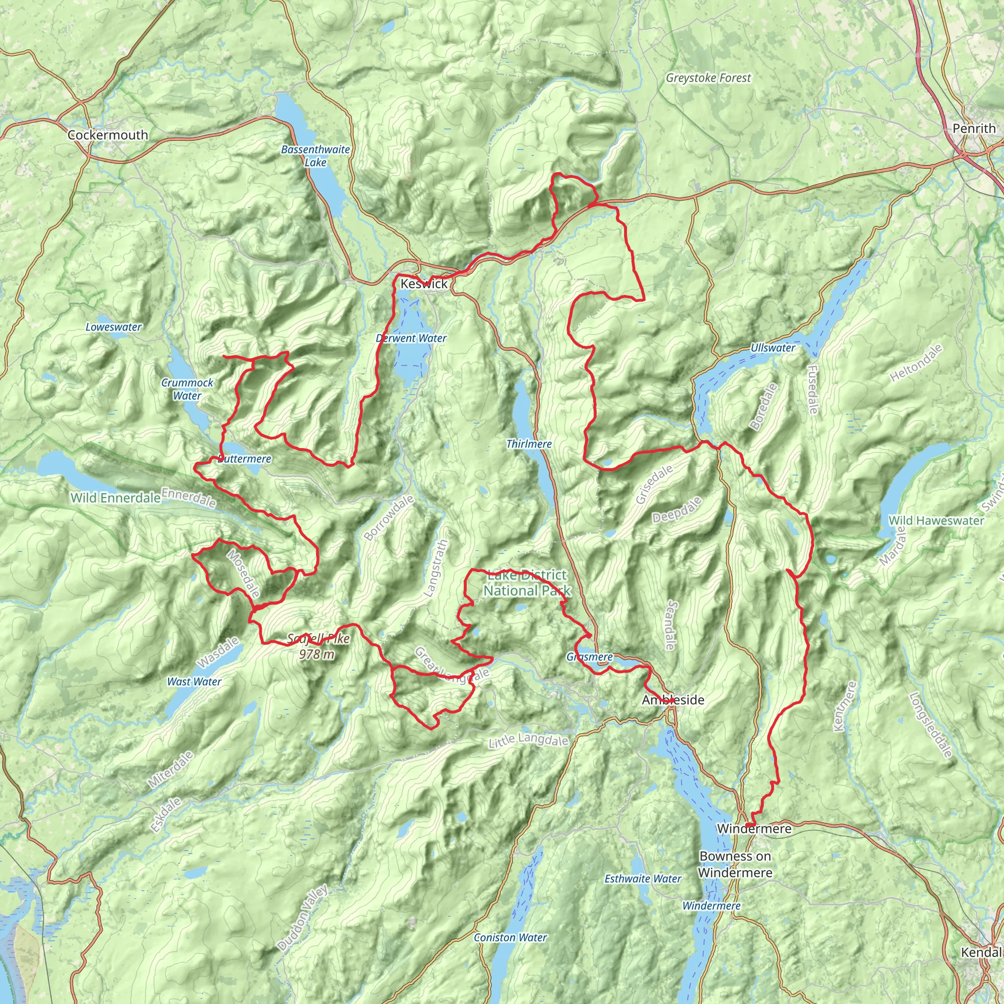 Wainwright Memorial Walk mobile static map