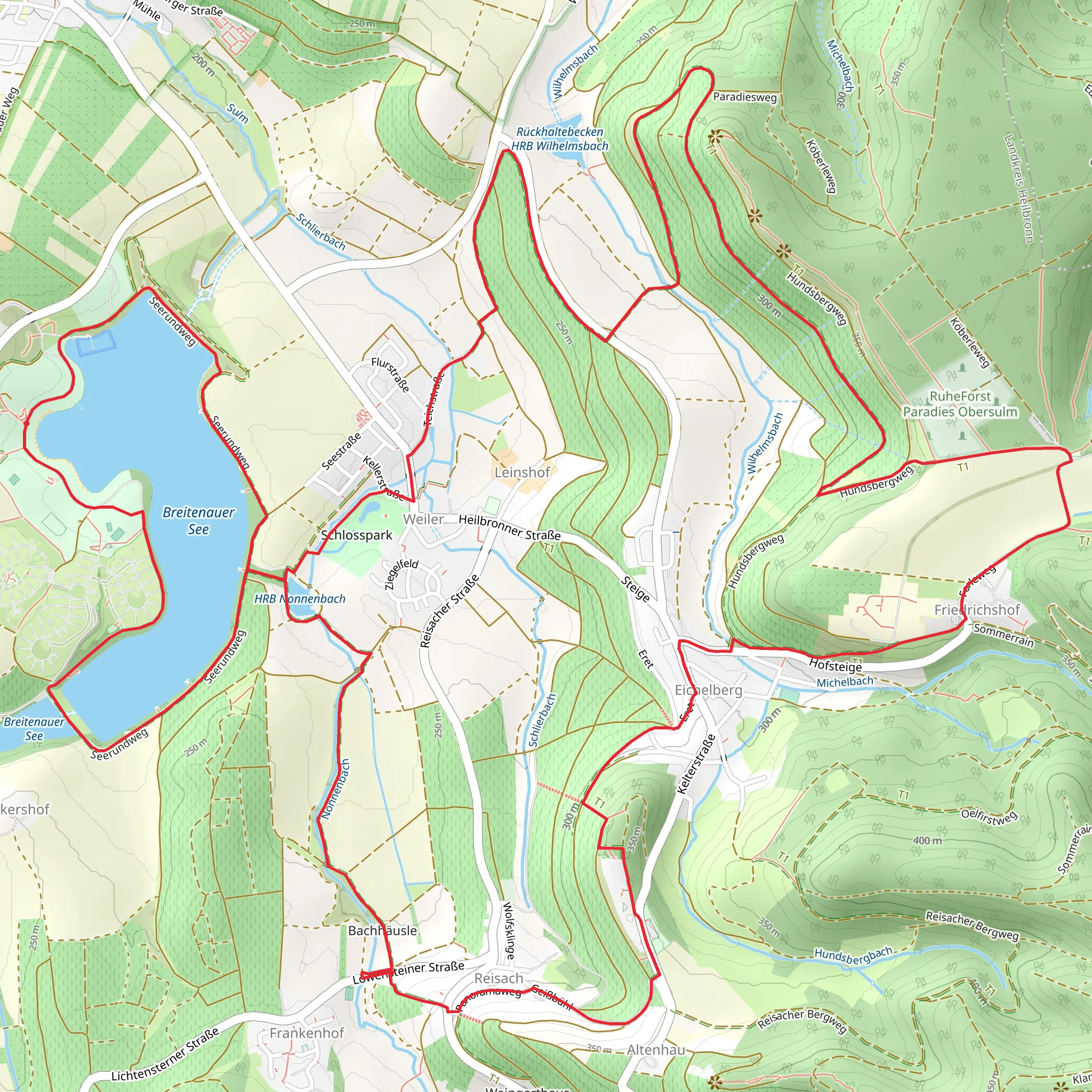 Breitenauer See and Eichelberg Loop mobile static map