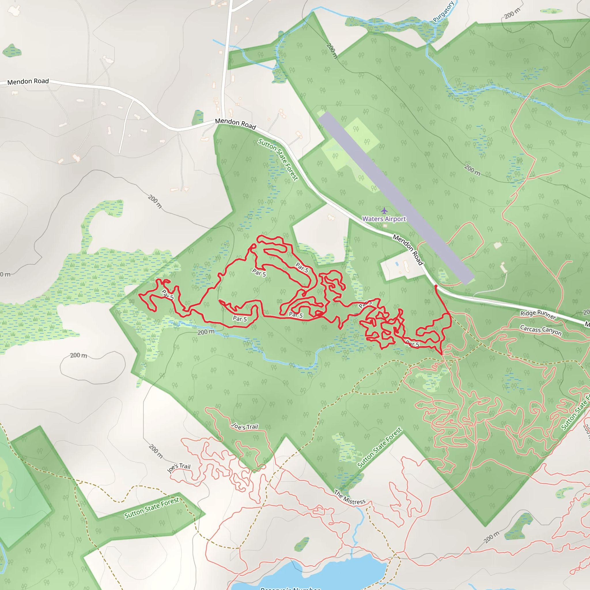 Par 5 Loop from Mendon Road mobile static map
