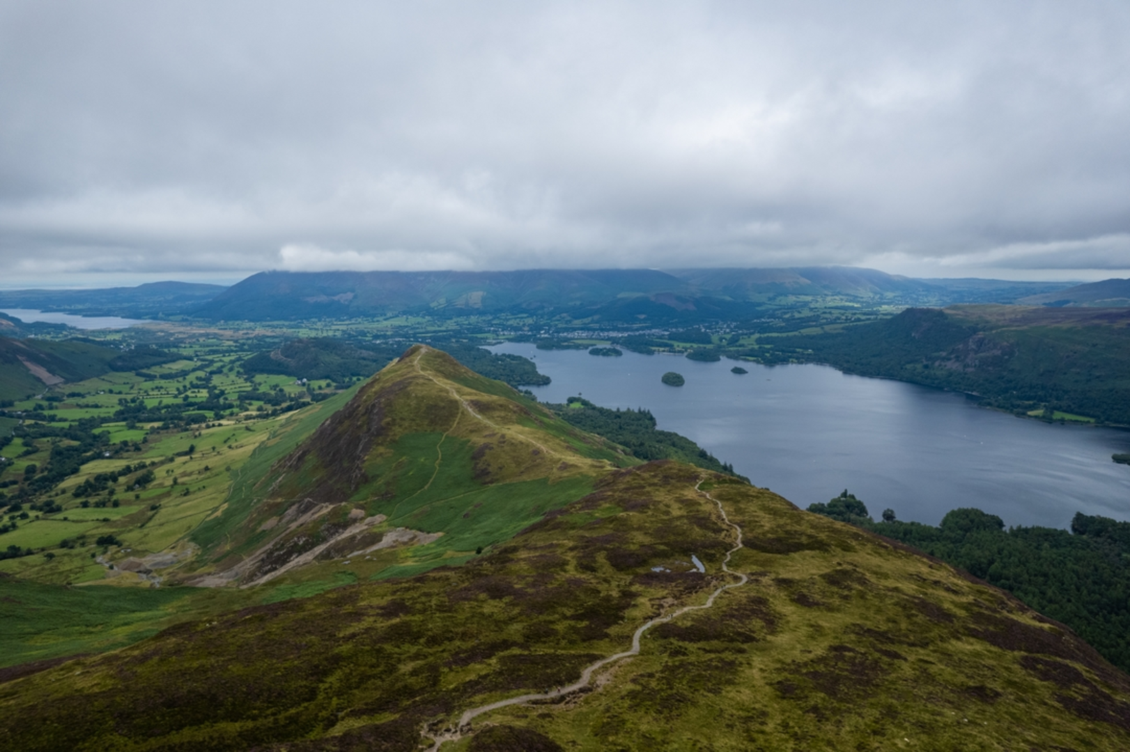 An image depicting the trail Cat Bells and its surrounding area.