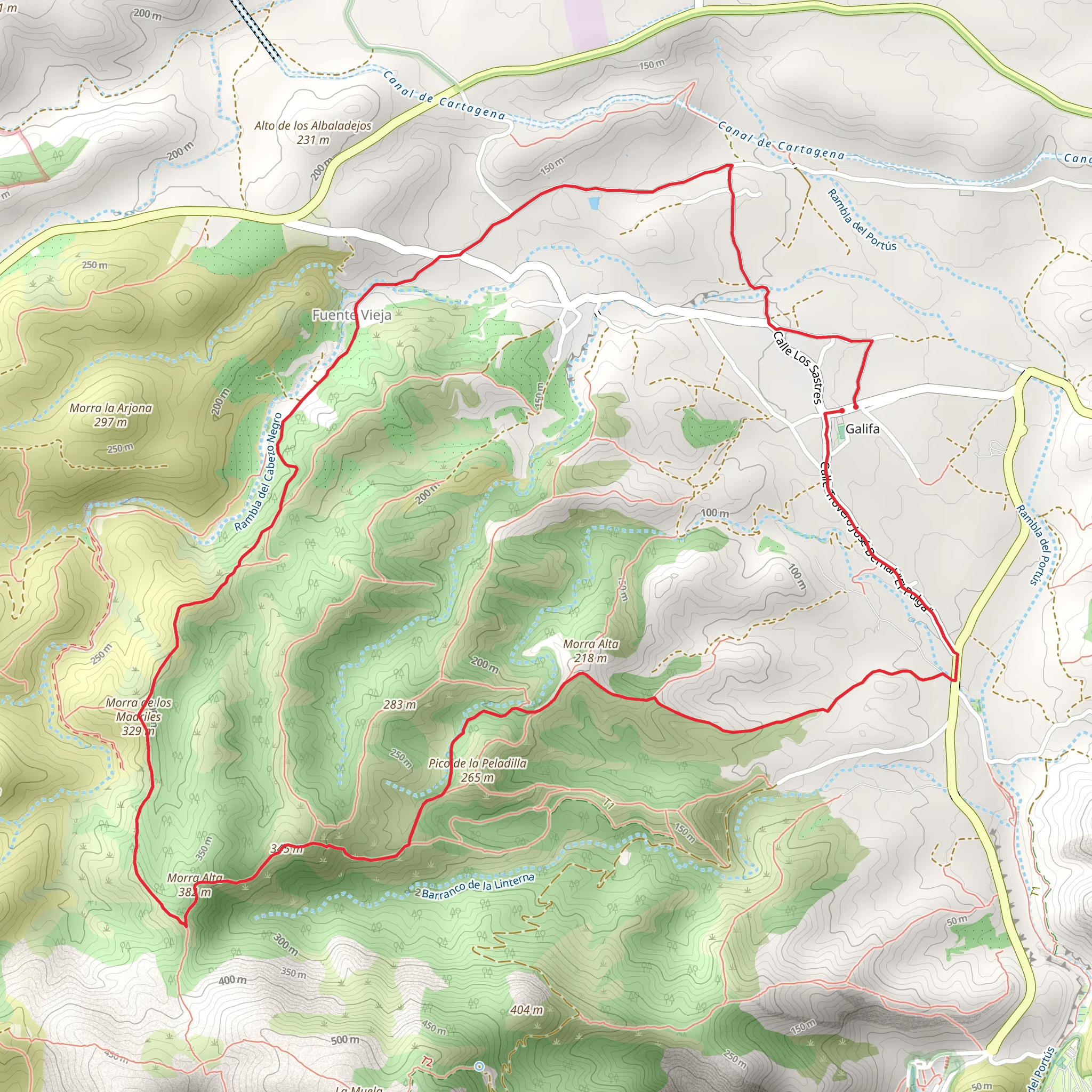 Galifa Water Trail - La Muela PR MU 116 mobile static map