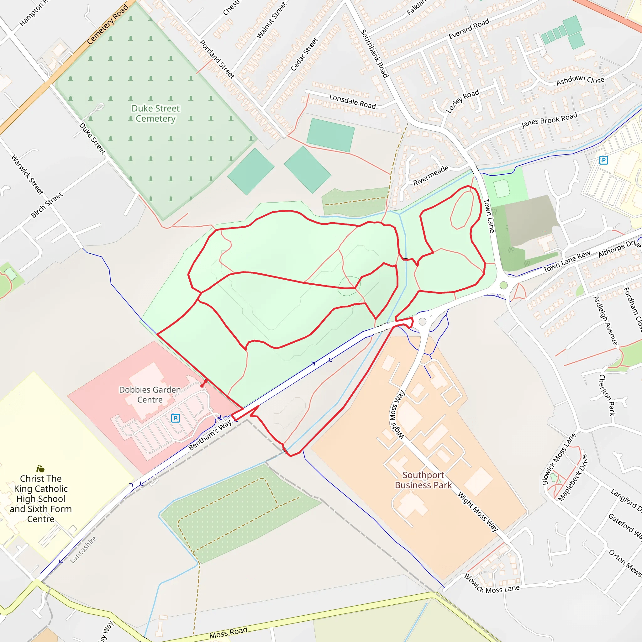 Kew Woods Forestry Commission Loop mobile static map