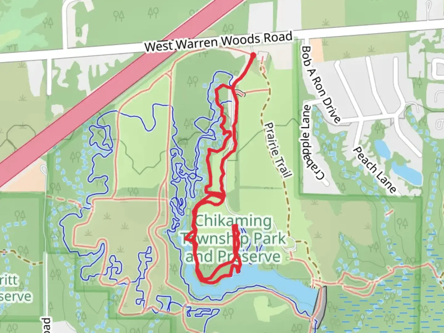 An image depicting the trail Loop 1 and its surrounding area.