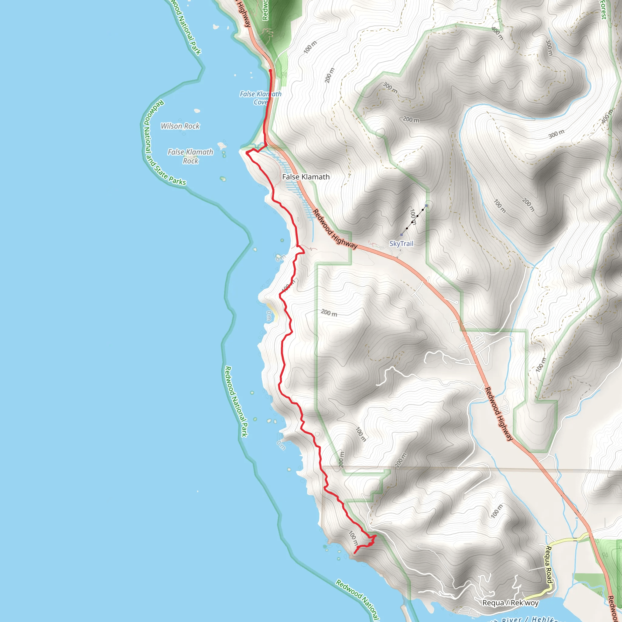 Coastal Trail - Lagoon Creek mobile static map