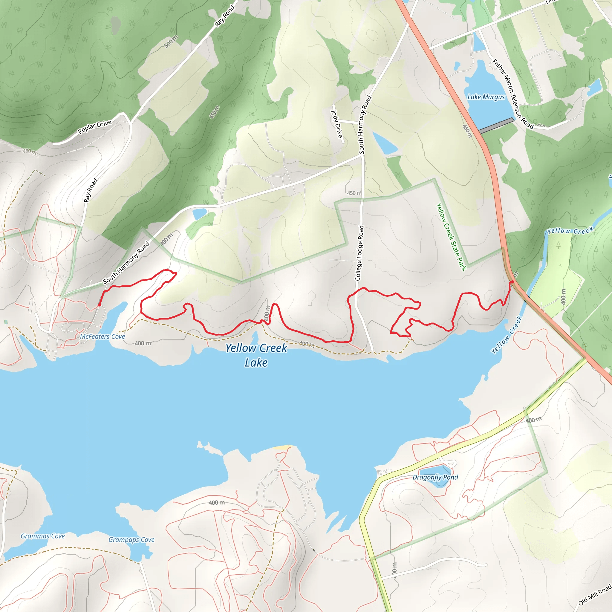 Handlers Long Haul Trail mobile static map