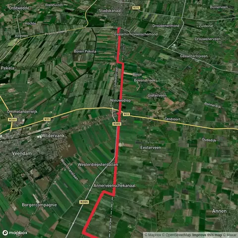 Zuidlaarderveen to Eerste Dwarsdiep via Nieuwediep