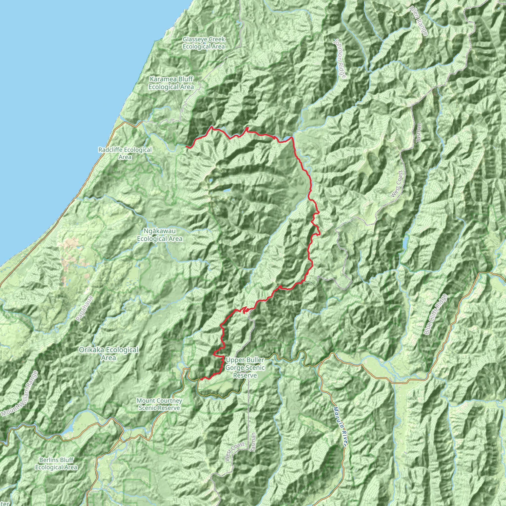 The Old Ghost Road mobile static map