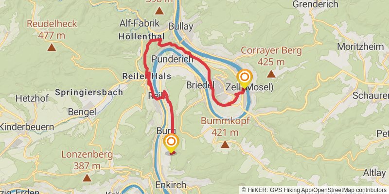 Moselsteig stage 13 Map