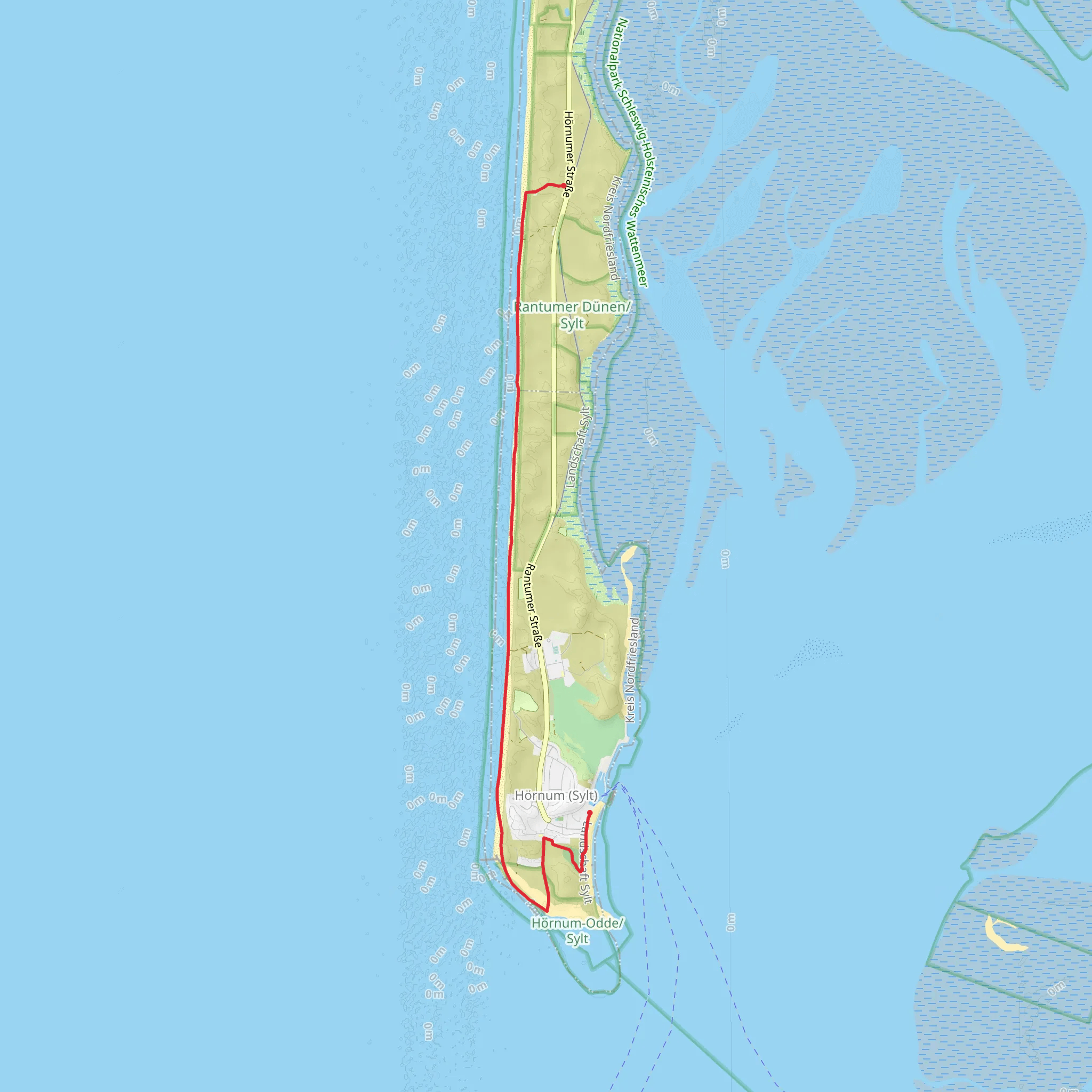 Hörnum Walk mobile static map