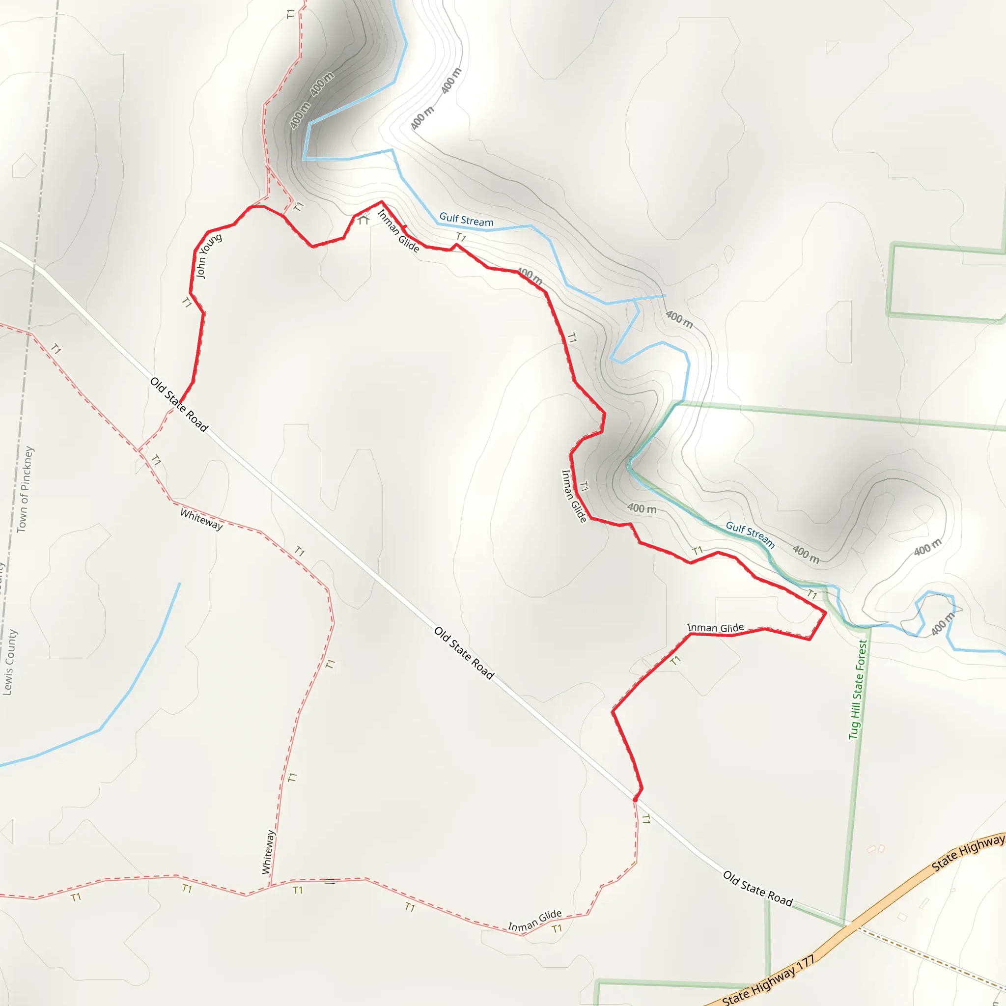Inman Glide and John Young Trail mobile static map