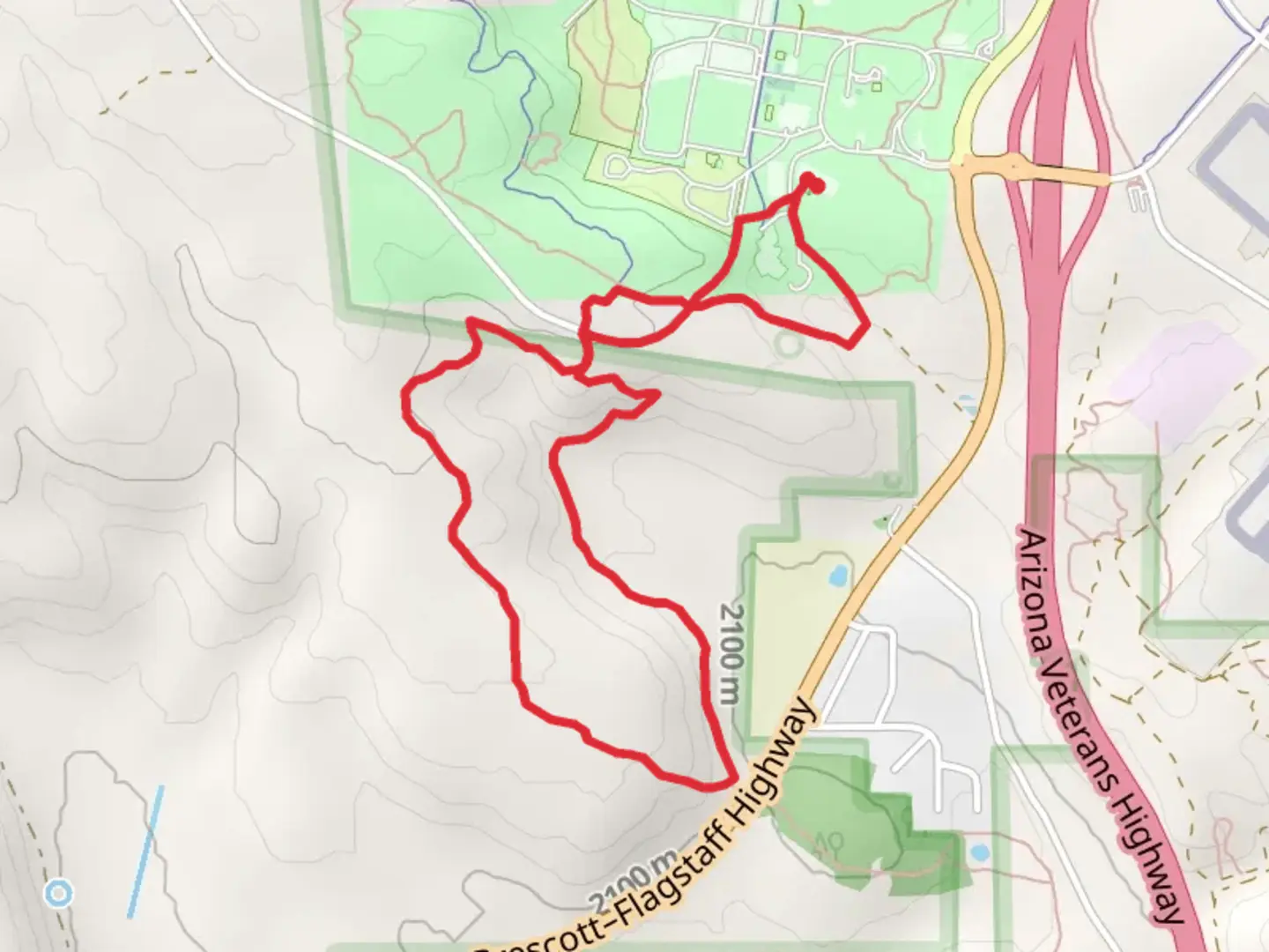 An image depicting the trail Soldier and Highland Loop and its surrounding area.