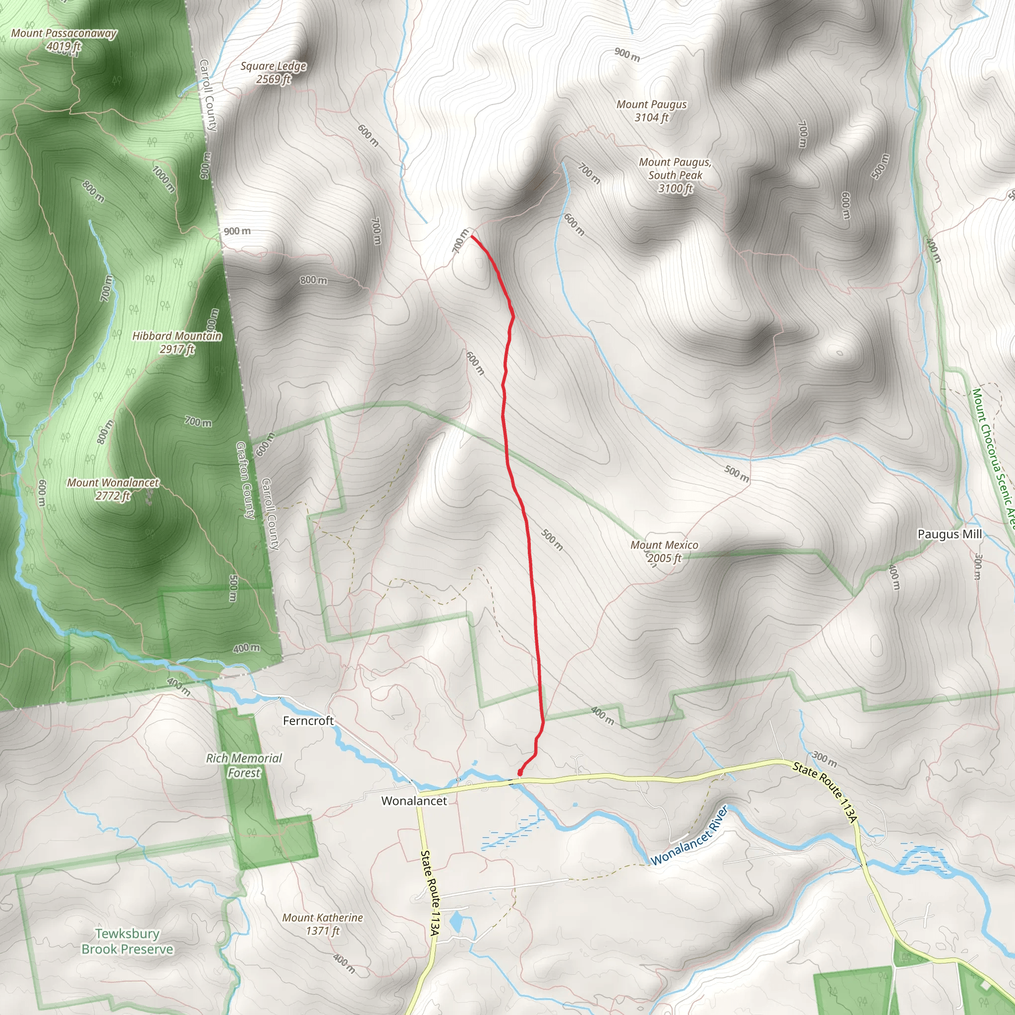 Cabin Trail mobile static map