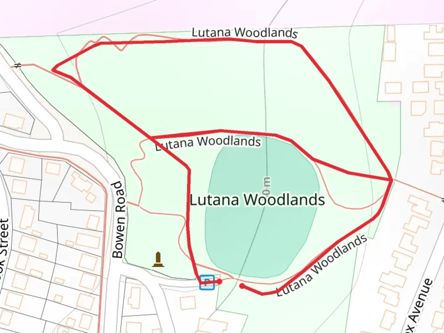 An image depicting the trail Jim Percey Memorial Walk and its surrounding area.