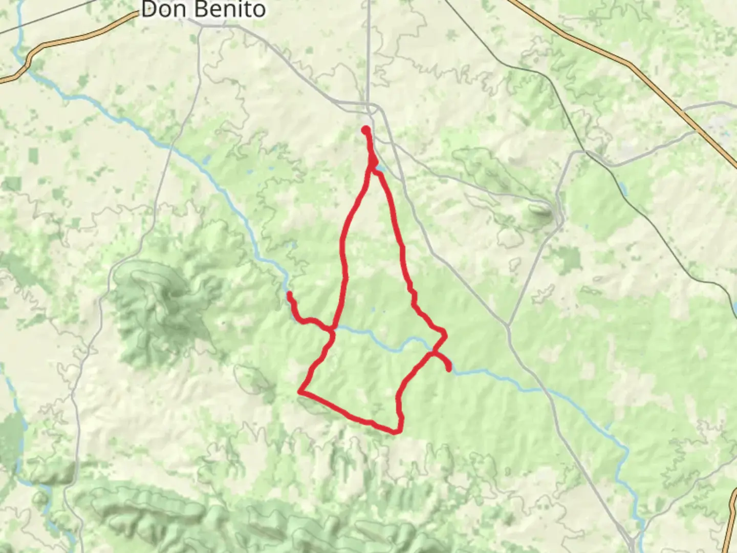 An image depicting the trail Path of the Ortigas Bridges PR BA 179 and its surrounding area.