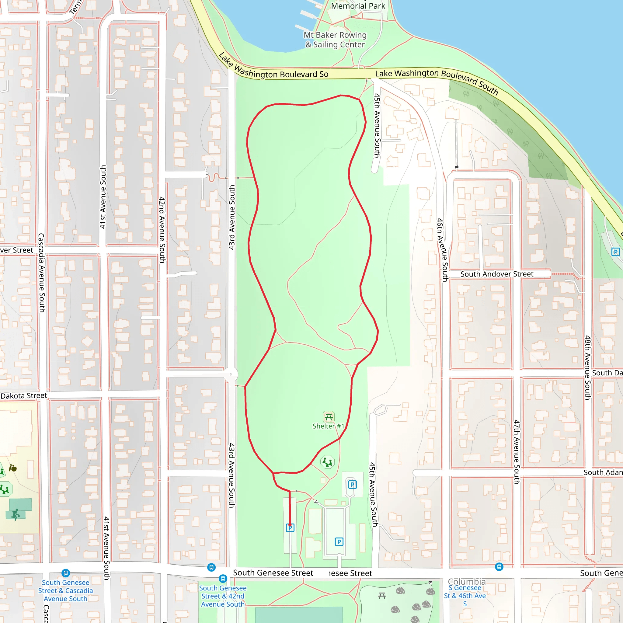 Genesee Park Loop mobile static map
