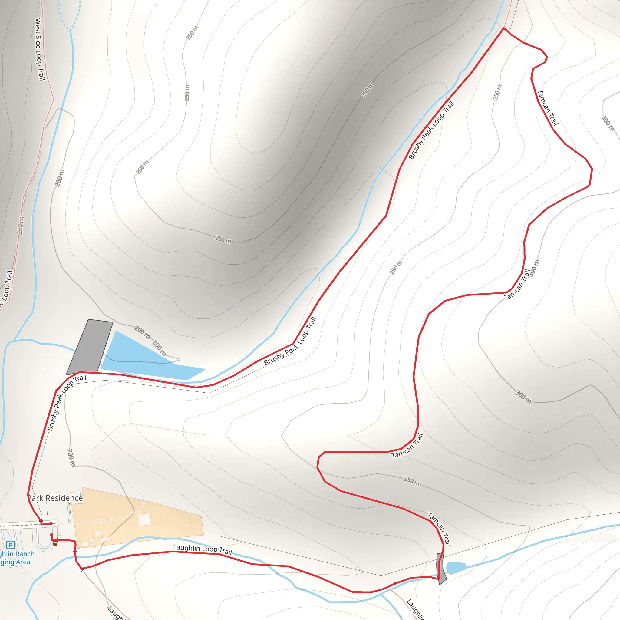 Laughlin and Brushy Peak Loop Trail mobile static map