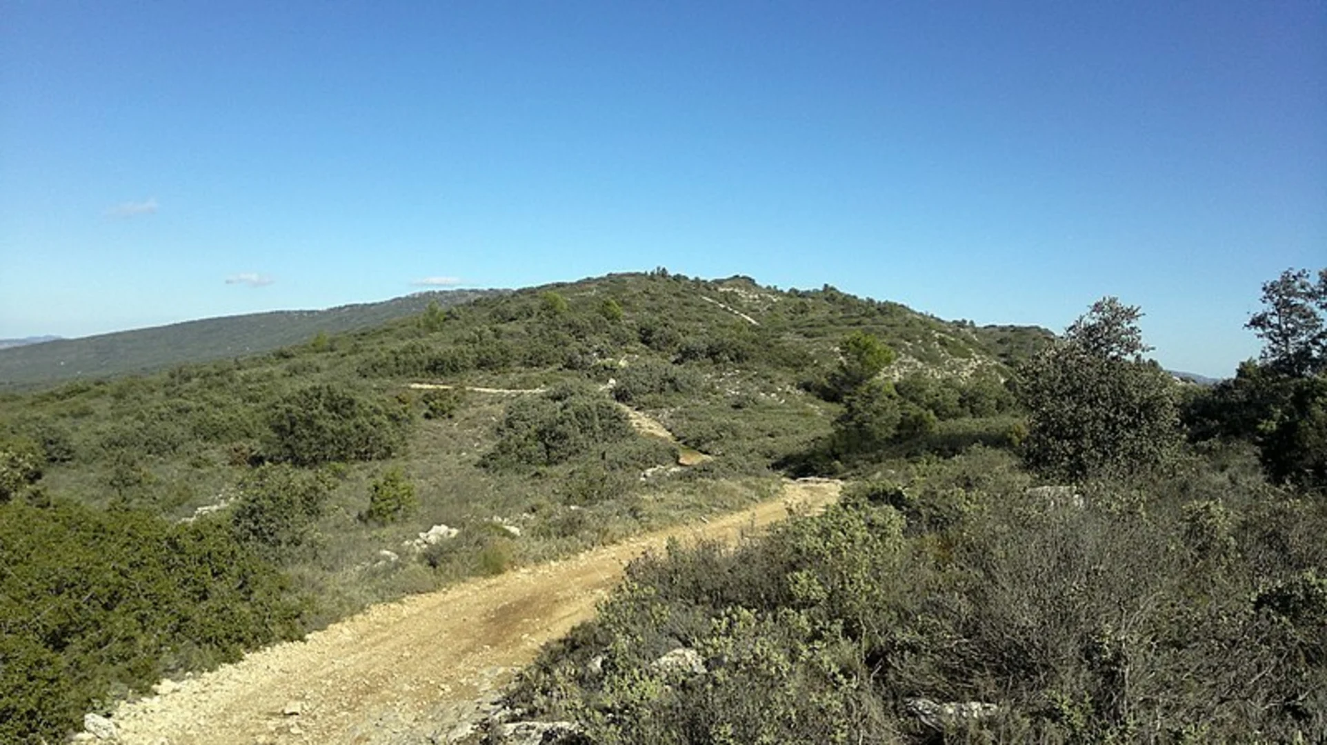 An image depicting the trail Xixona - Pou del Zurdo PR CV 270 and its surrounding area.