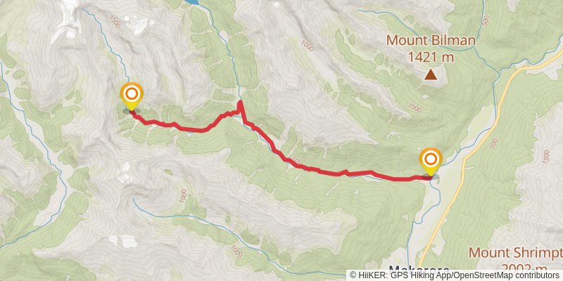 Gillespie Pass Circuit stage 1 Map