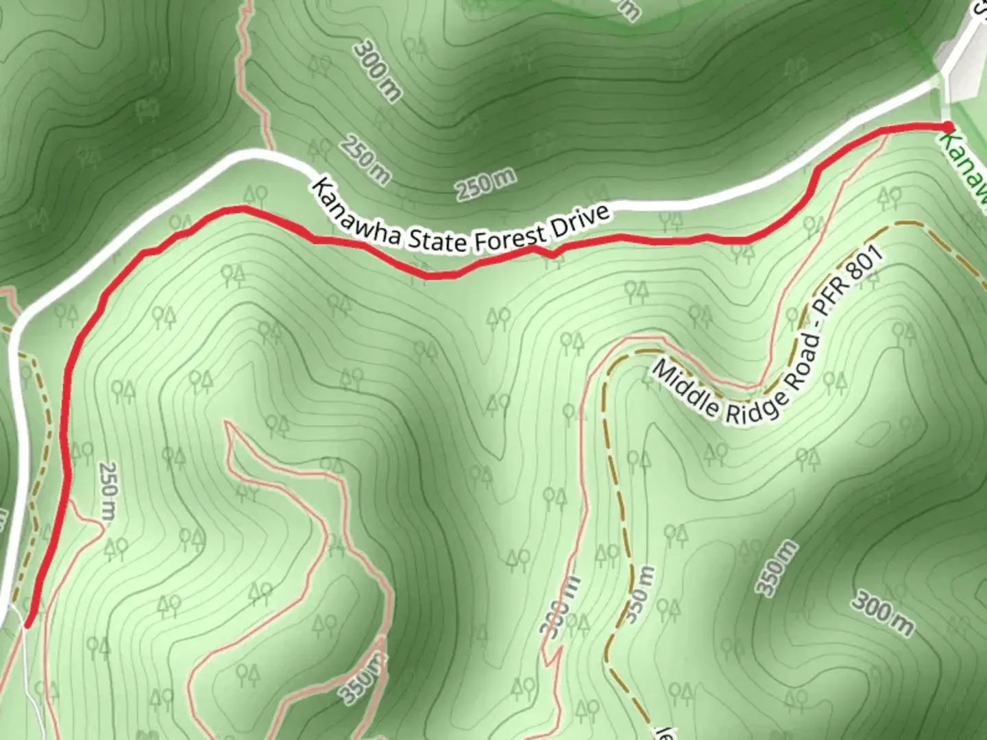 An image depicting the trail Davis Creek Trail and its surrounding area.