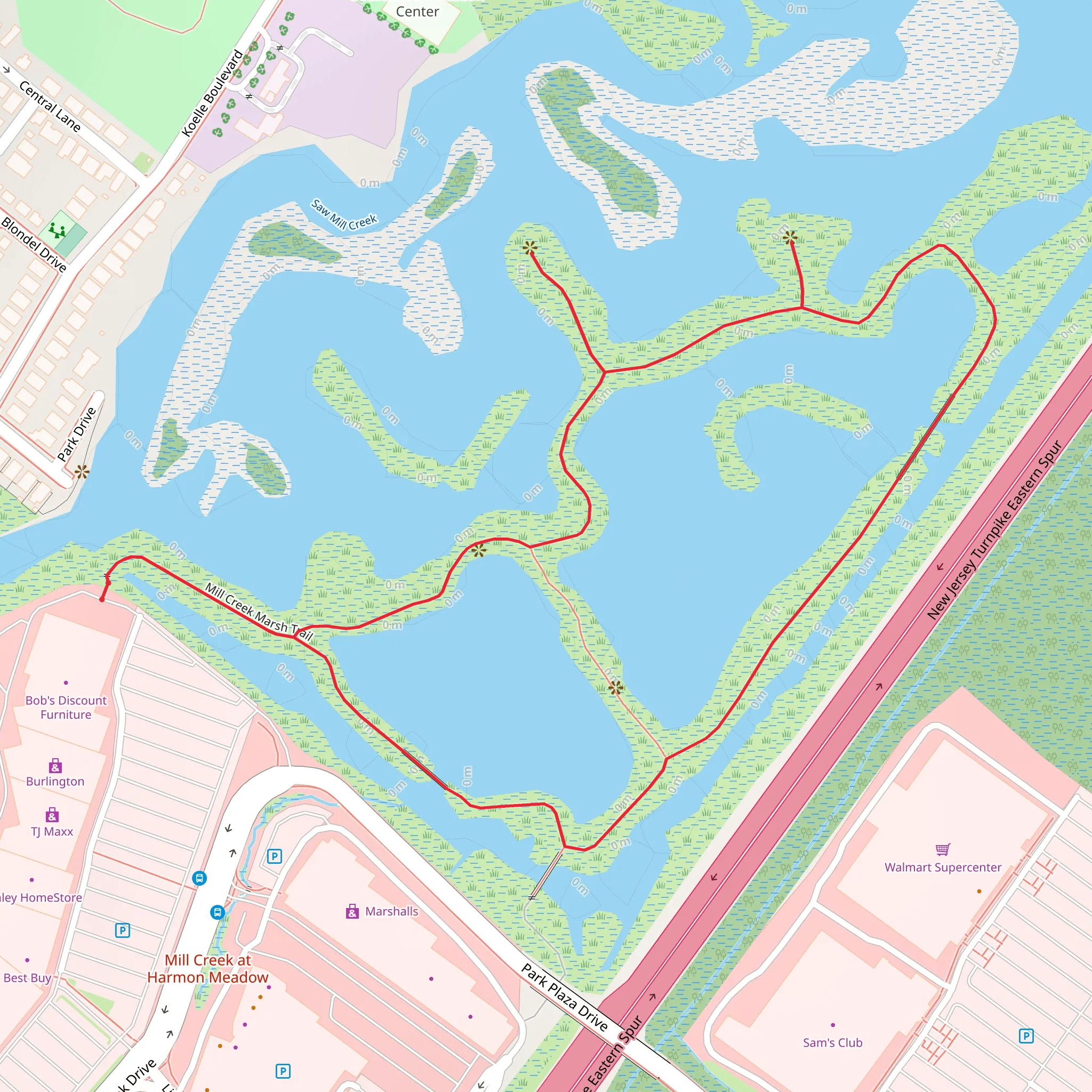 Mill Creek Marsh Loop Trail mobile static map